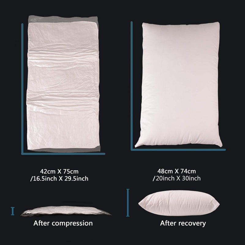 EDOW Luxury Soft Pillows for Sleeping, Fluffy Down Alternative Polyester Fiber Filled Pillow, Home&Hotel-Collection, Machine Washable - Image 4